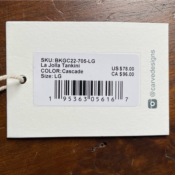 Carve Designs Women’s La Jolla Tankini, Large, Cascade (yellow) - Picture 12 of 12